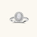 Bague de Promesse Double Halo Moissanite by Yoldine Paris