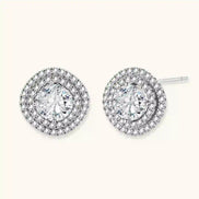 Puces Célestes Halo Moissanite by Yoldine Paris
