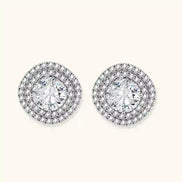 Puces Célestes Halo Moissanite by Yoldine Paris