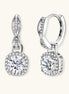 Boucles d'oreilles Moissanite Halo Infini Torsadé by Yoldine Paris