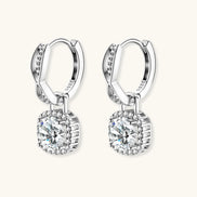 Boucles d'oreilles Moissanite Halo Infini Torsadé by Yoldine Paris