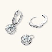 Boucles d'oreilles Moissanite Halo Infini Torsadé by Yoldine Paris