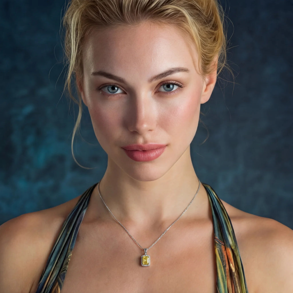 Ensemble Moissanite Rayonnement Doré by Yoldine Paris