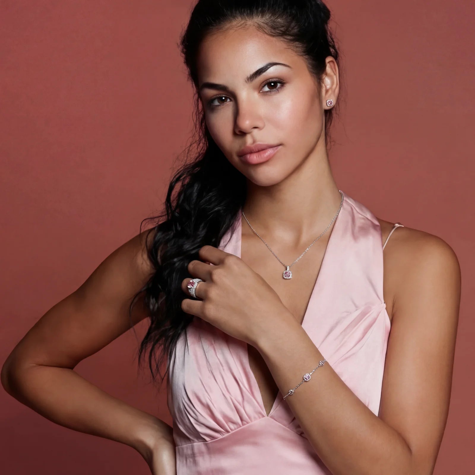 Parure Moissanite Blush Dreams by Yoldine Paris