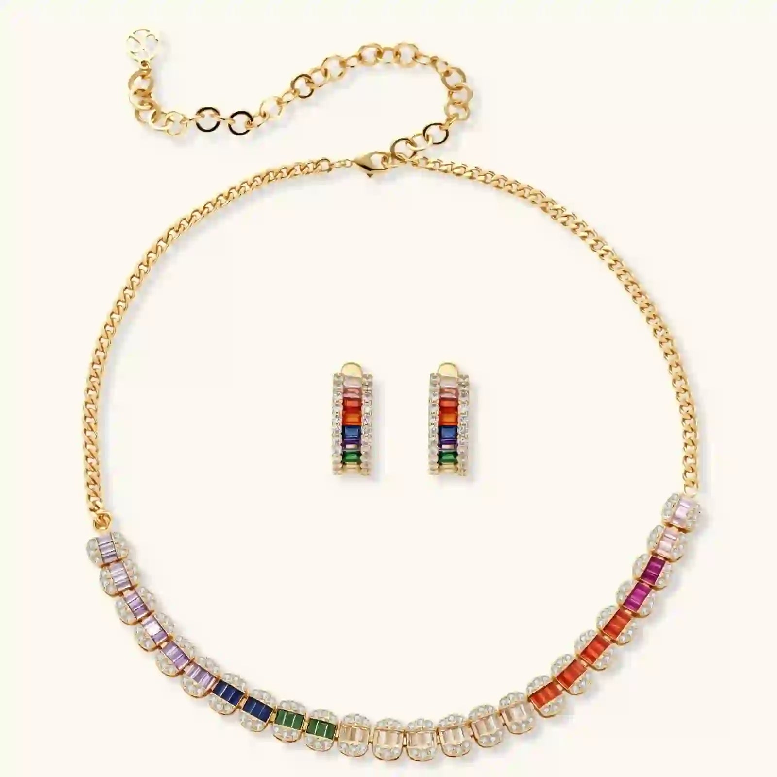 Parure Bijoux Spectre Arc-en-Ciel by Yoldine Paris