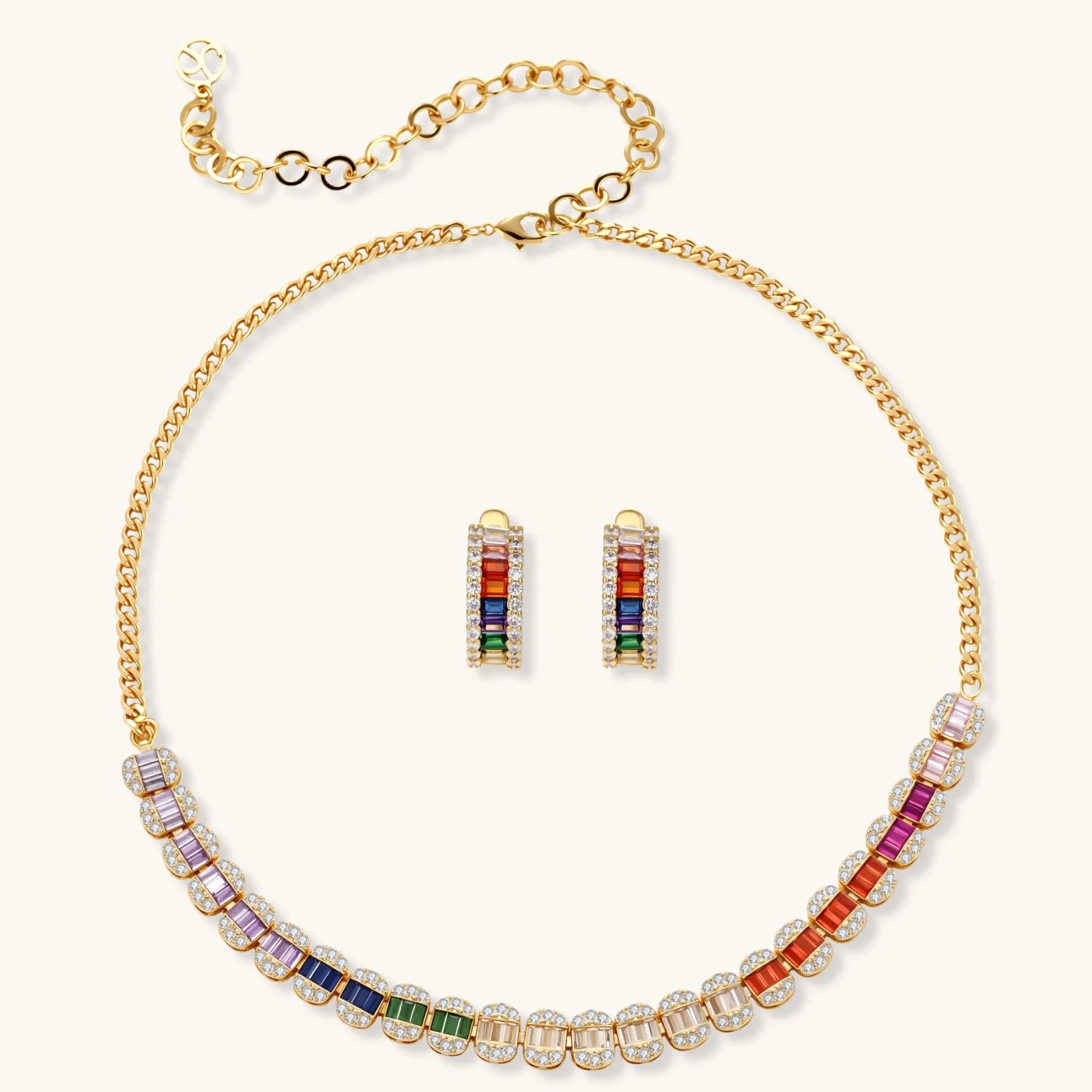 Parure Bijoux Spectre Arc-en-Ciel by Yoldine Paris
