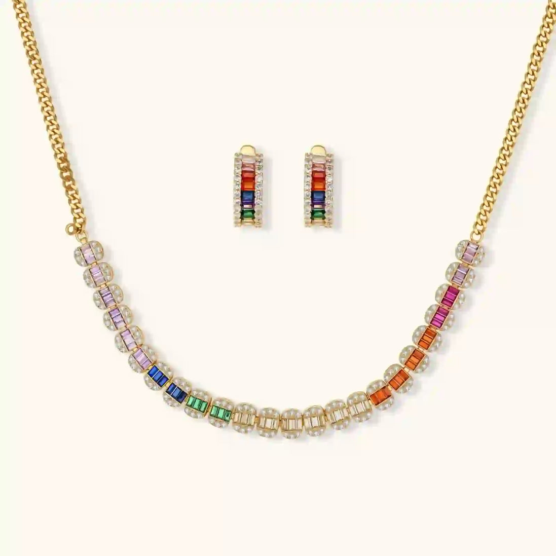 Parure Bijoux Spectre Arc-en-Ciel by Yoldine Paris