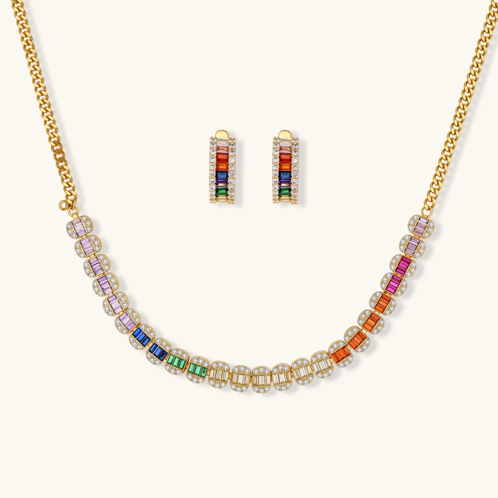 Parure Bijoux Spectre Arc-en-Ciel by Yoldine Paris