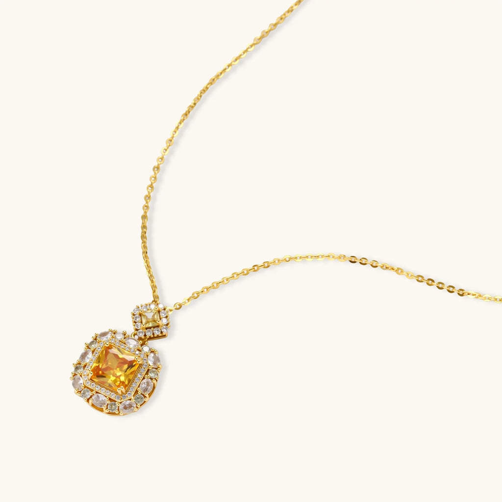 Parure Luxe Carrés Dorés by Yoldine Paris