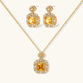 Parure Luxe Carrés Dorés by Yoldine Paris