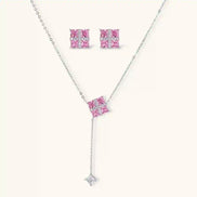 Parure Croix Prisme Rose by Yoldine Paris