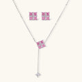 Parure Croix Prisme Rose by Yoldine Paris