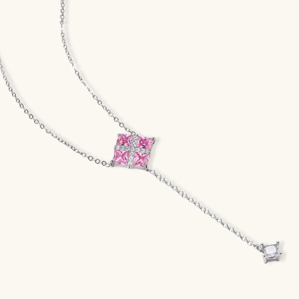 Parure Croix Prisme Rose by Yoldine Paris