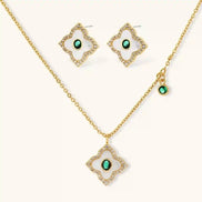 Parure Emerald Bloom by Yoldine Paris