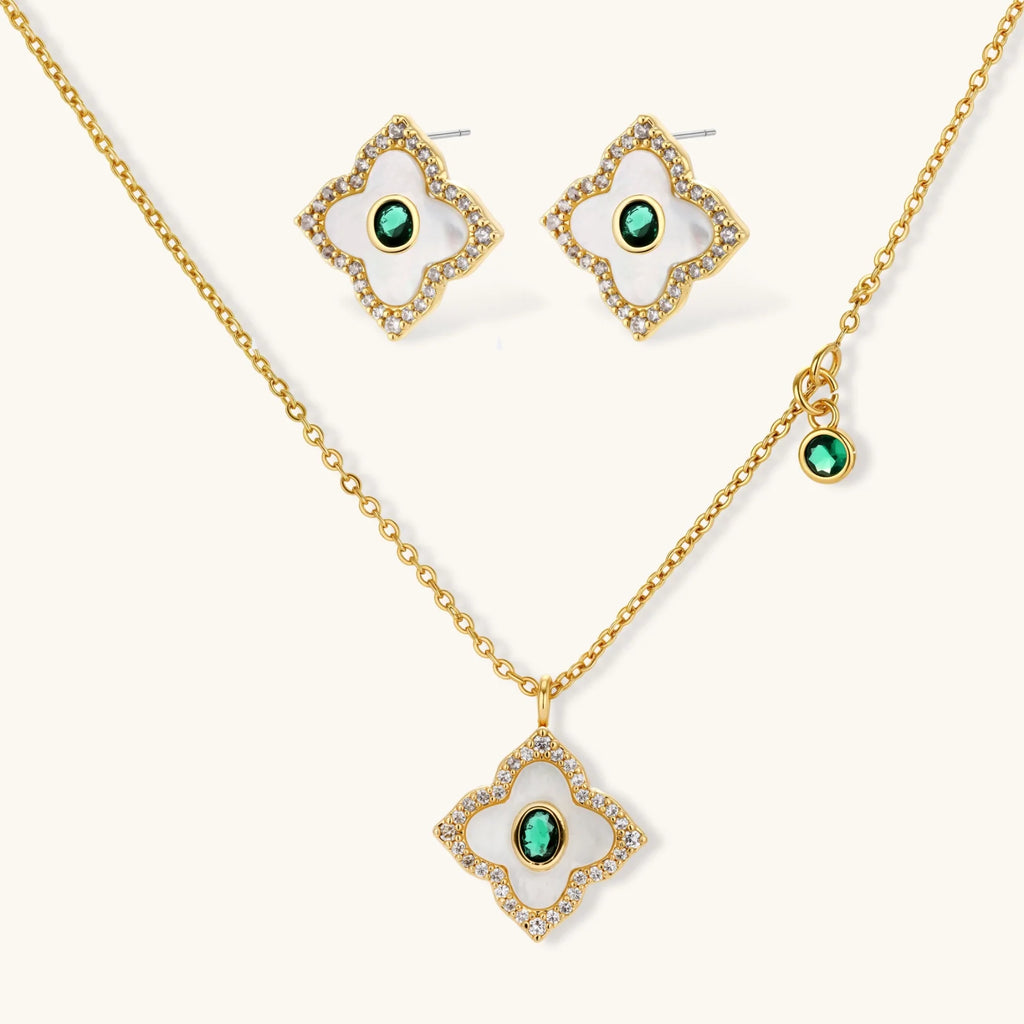 Parure Emerald Bloom by Yoldine Paris