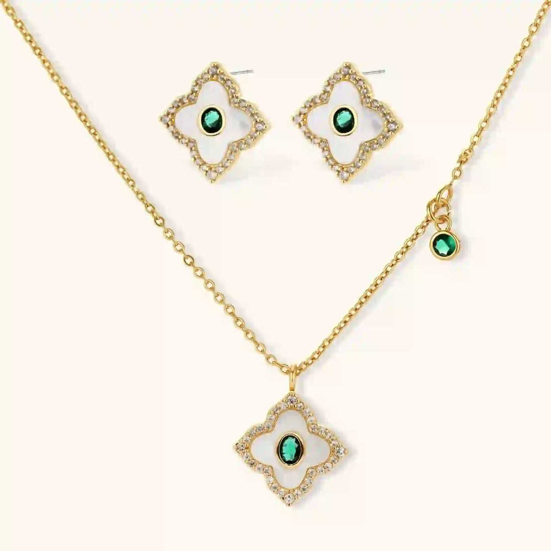 Parure Emerald Bloom by Yoldine Paris