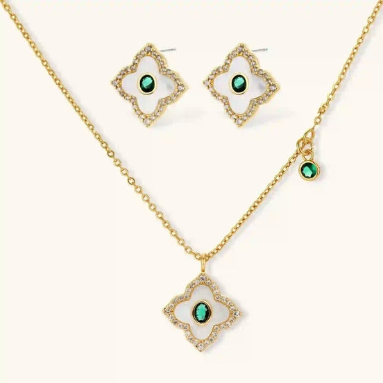 Parure Emerald Bloom by Yoldine Paris