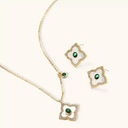 Parure Emerald Bloom by Yoldine Paris