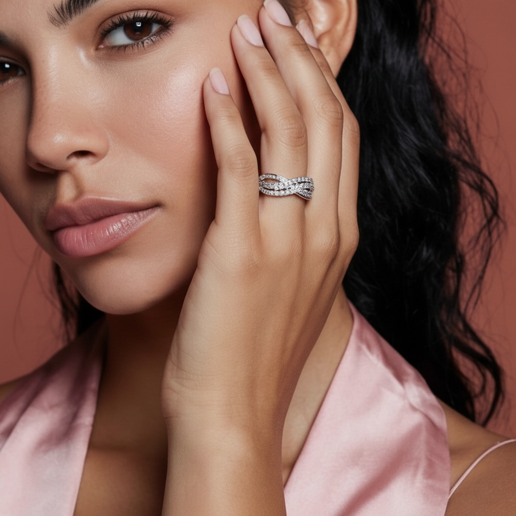 Bague Croisée Infini by Yoldine Paris