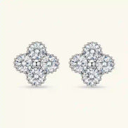 Puces Moissanite Quatrefeuille by Yoldine Paris