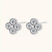 Puces Moissanite Quatrefeuille by Yoldine Paris