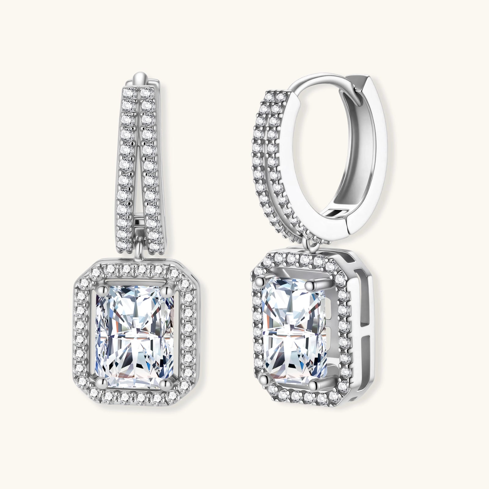 Pendants Moissanite Taille Émeraude by Yoldine Paris