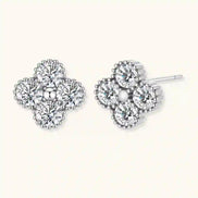 Puces Moissanite Quatrefeuille by Yoldine Paris