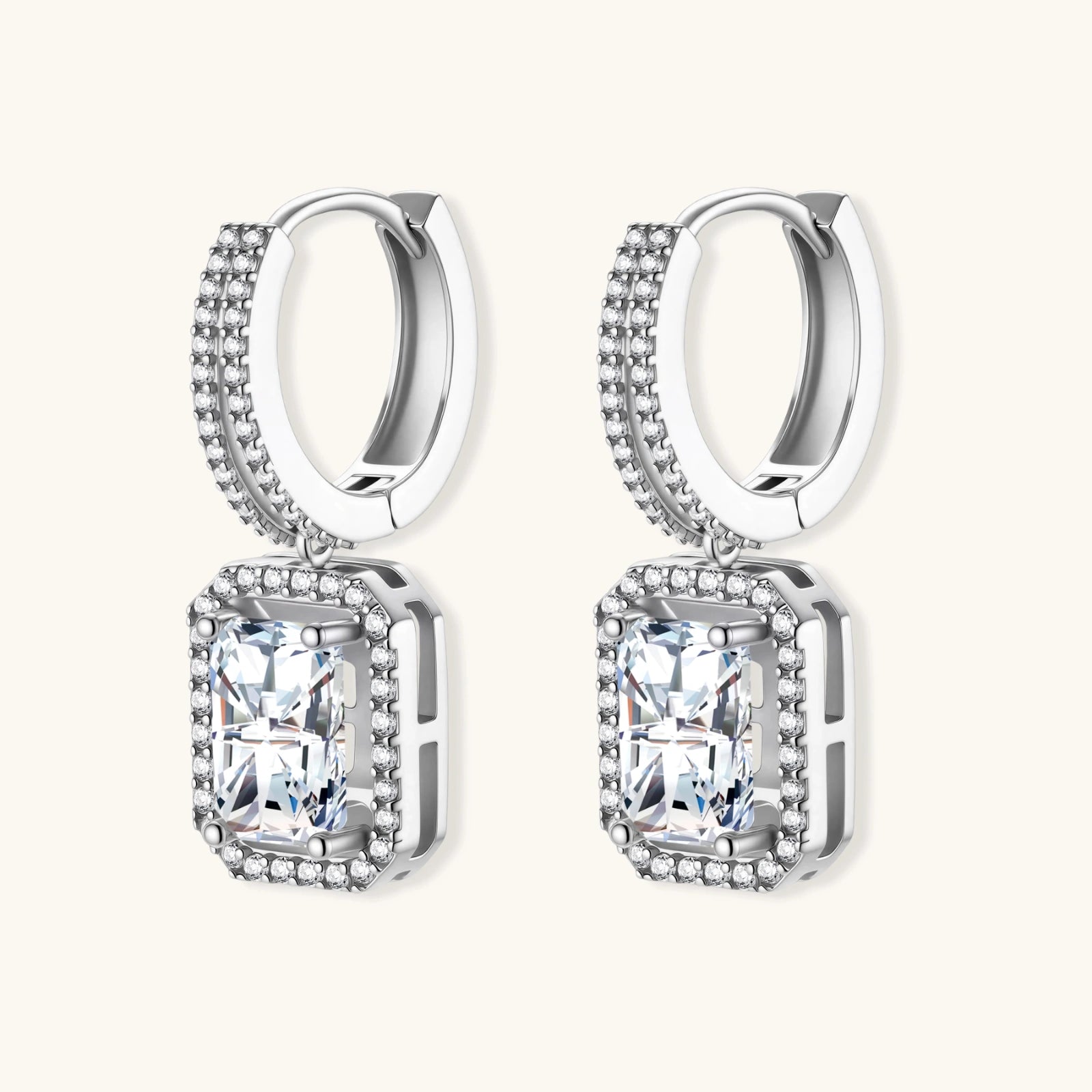 Pendants Moissanite Taille Émeraude by Yoldine Paris