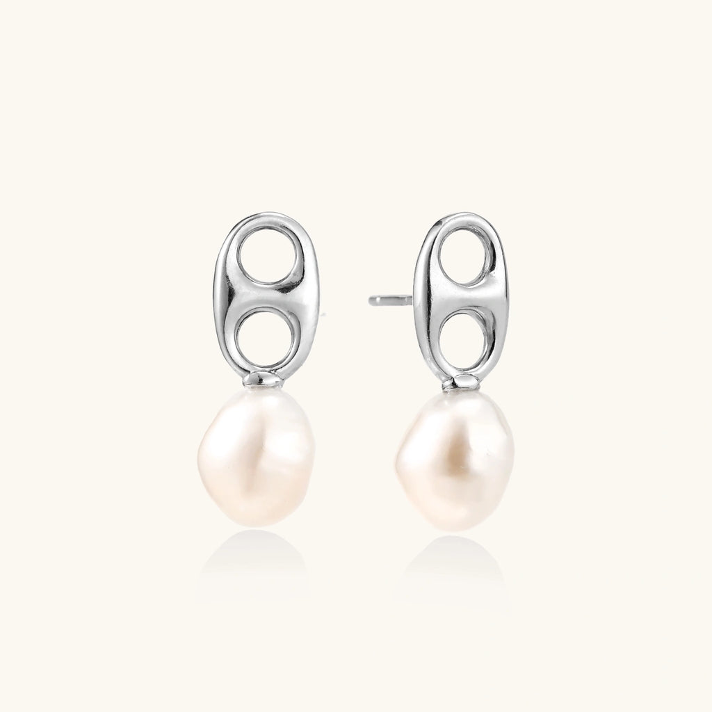 Puces Pendantes Perle Cercle by Yoldine Paris