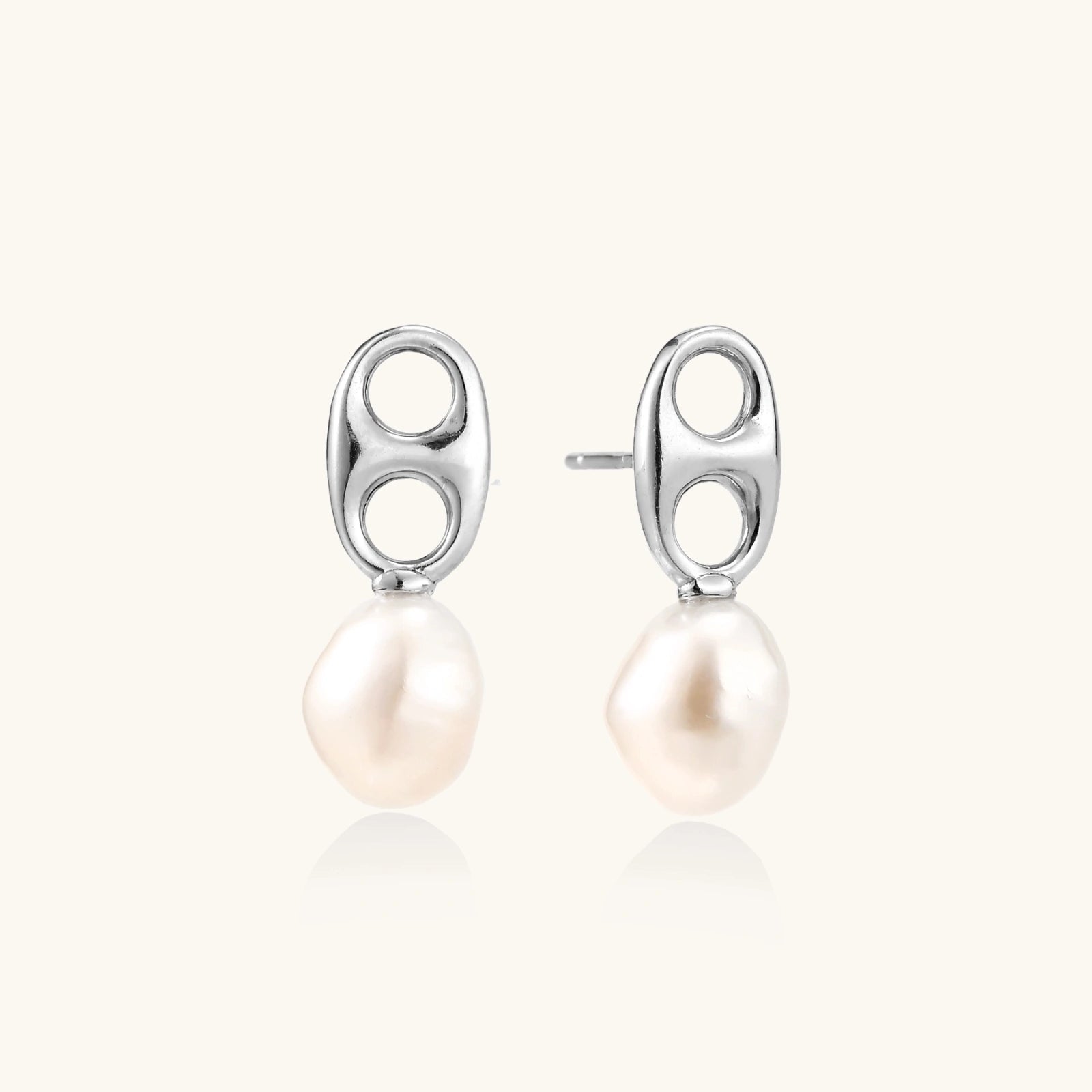 Puces Pendantes Perle Cercle by Yoldine Paris