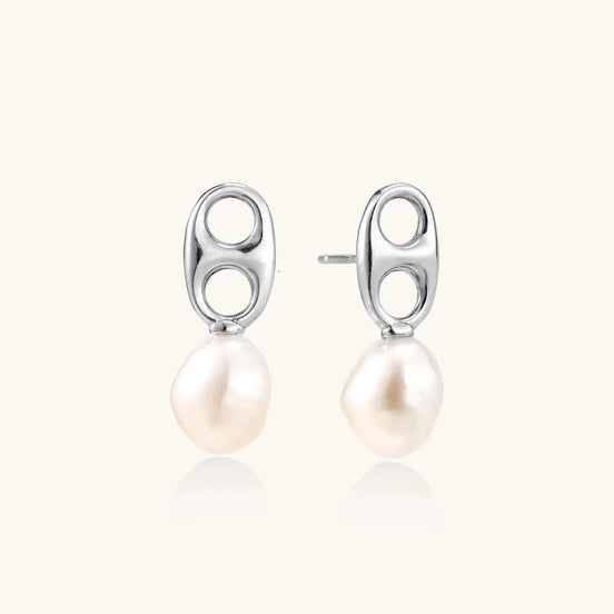 Puces Pendantes Perle Cercle by Yoldine Paris