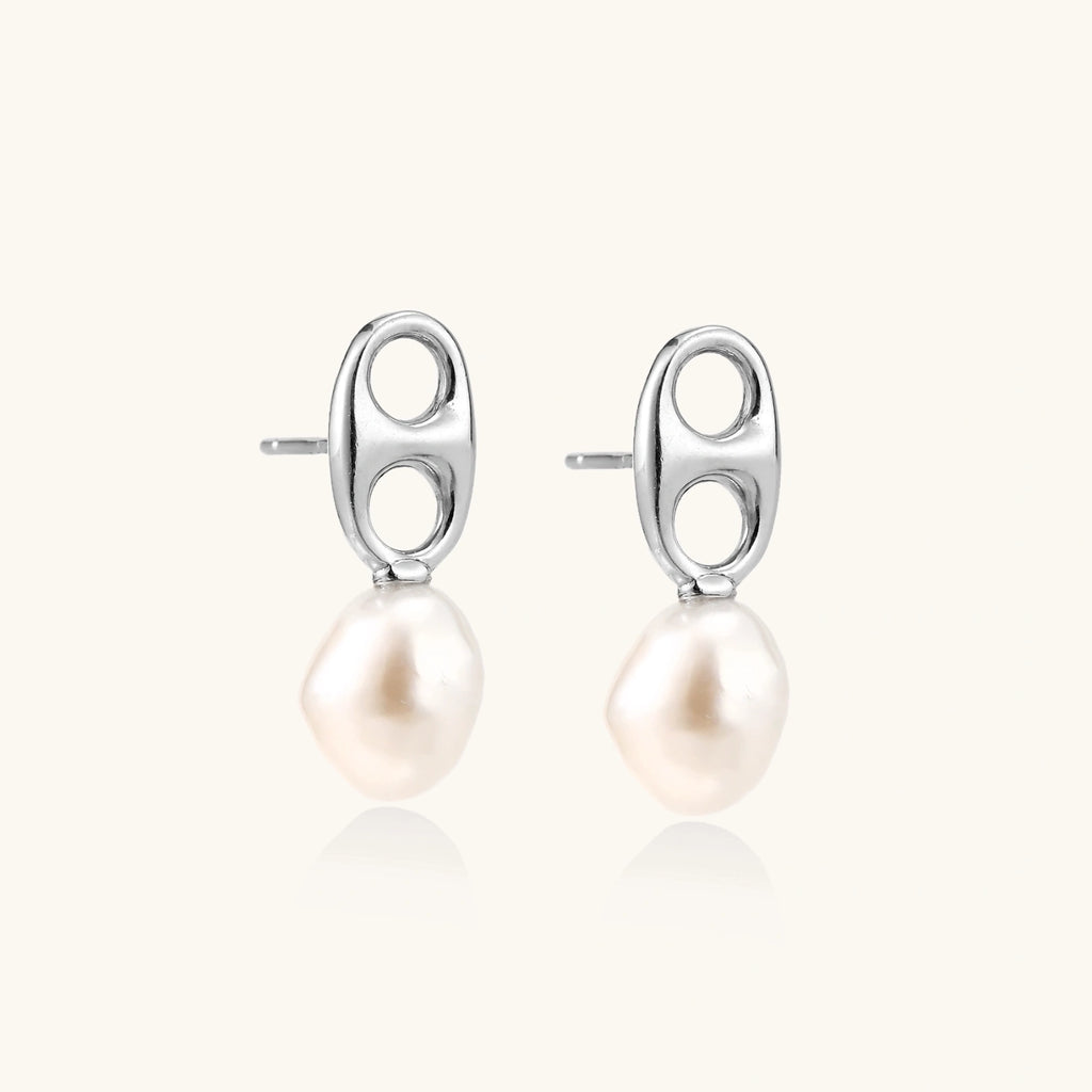 Puces Pendantes Perle Cercle by Yoldine Paris