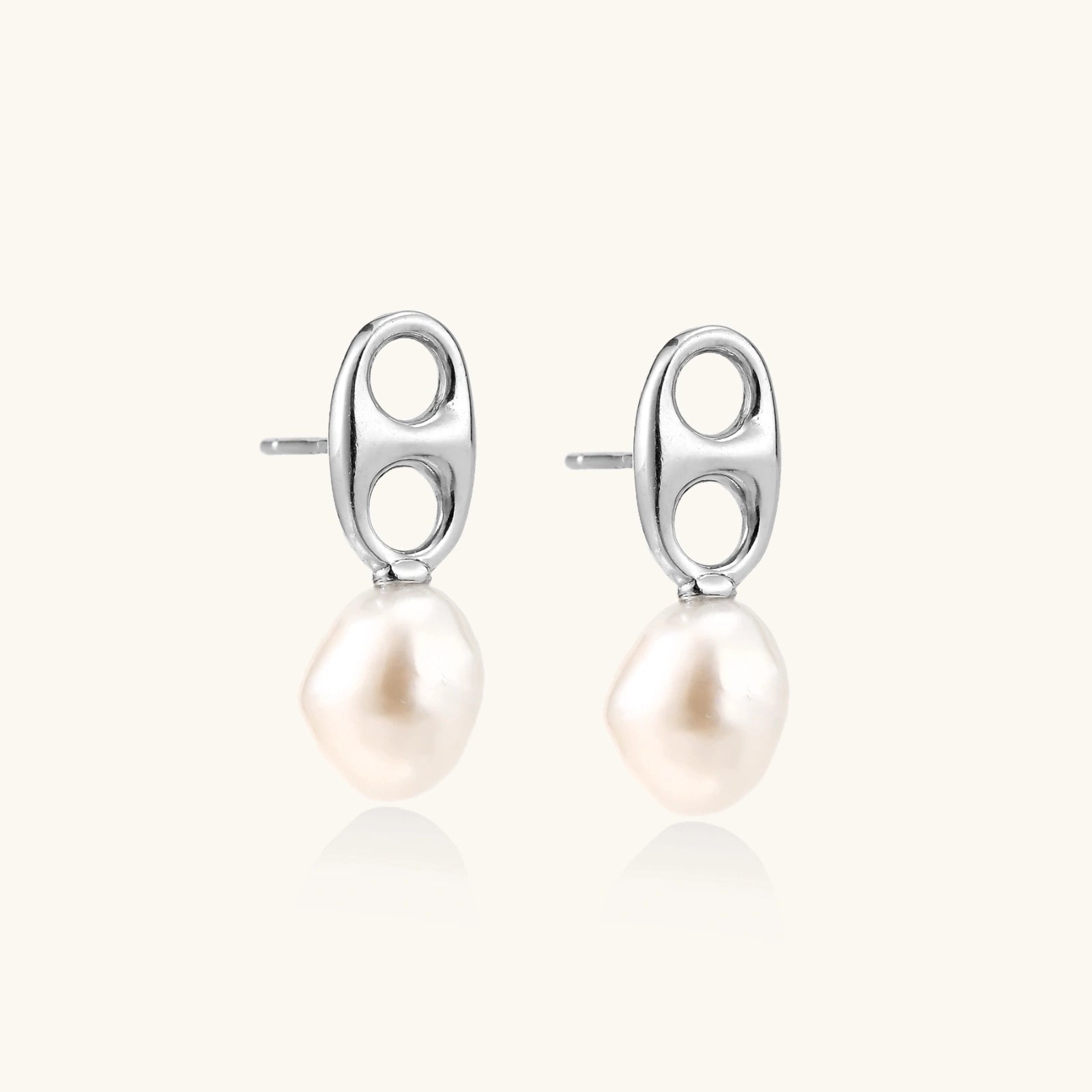 Puces Pendantes Perle Cercle by Yoldine Paris