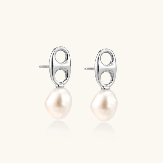 Puces Pendantes Perle Cercle by Yoldine Paris