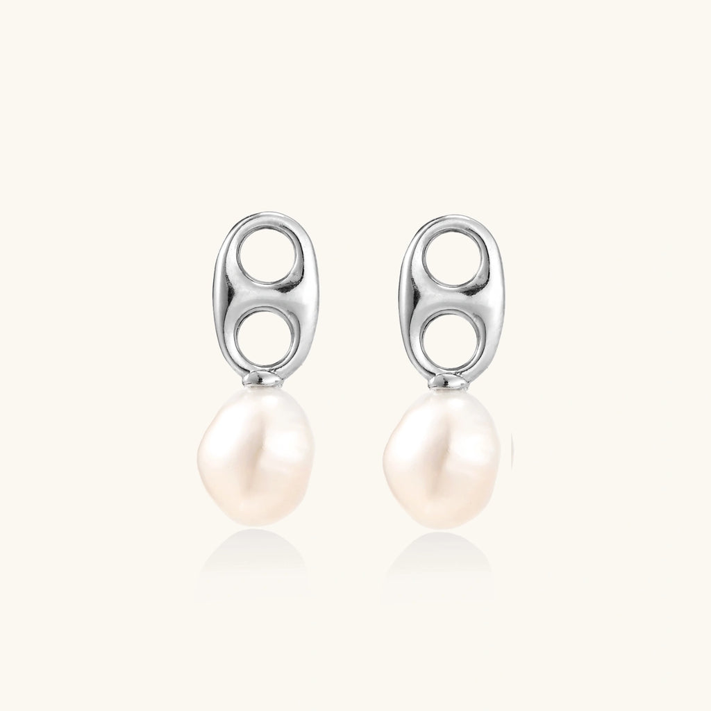 Puces Pendantes Perle Cercle by Yoldine Paris