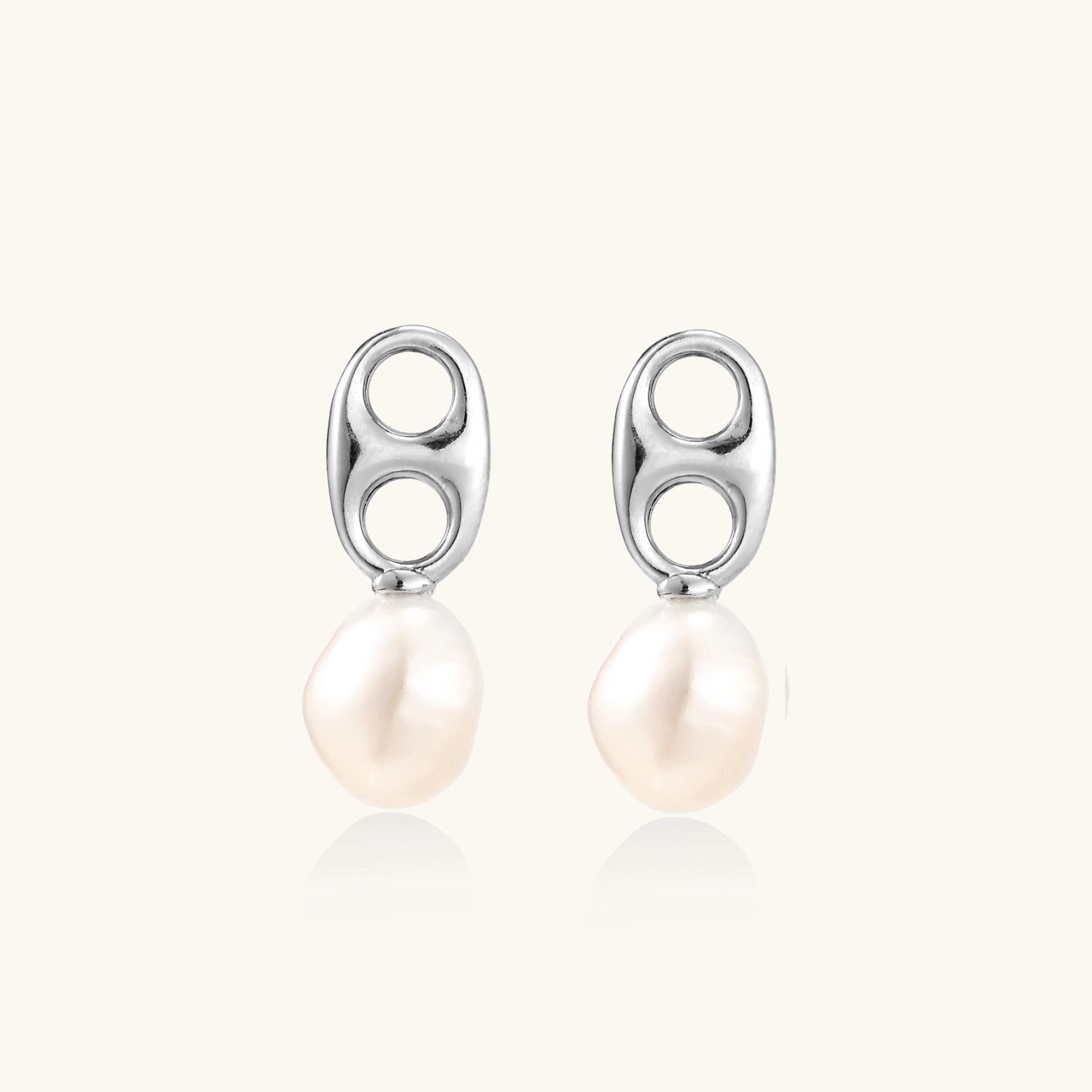 Puces Pendantes Perle Cercle by Yoldine Paris