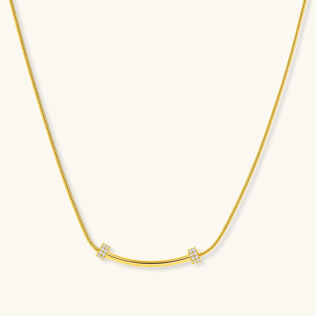 Collier Barre Incurvée Étincelante by Yoldine Paris