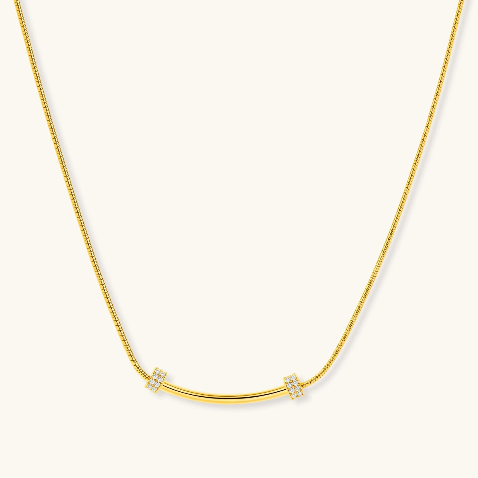 Collier Barre Incurvée Étincelante by Yoldine Paris