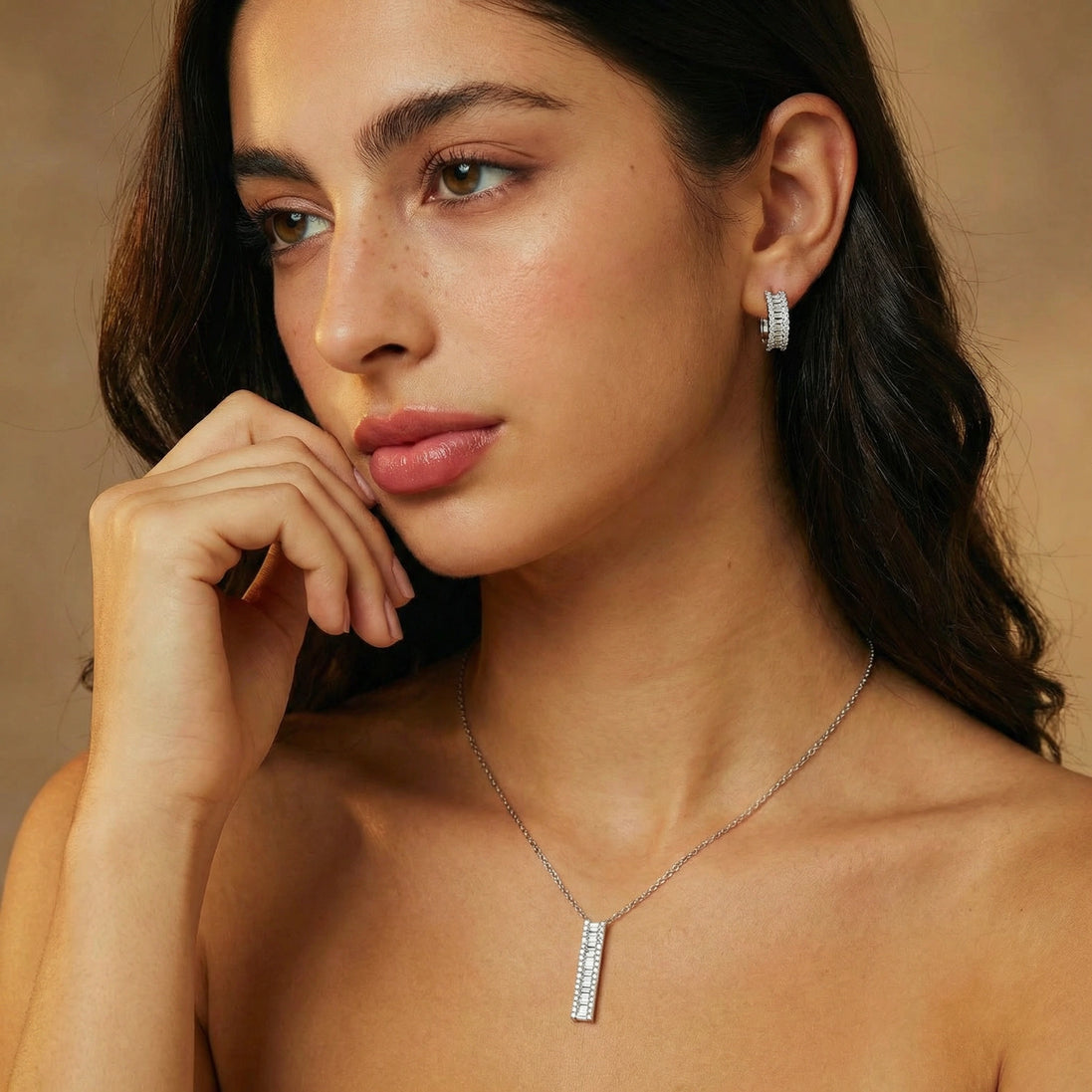 Parure Bijoux Linear Luxe by Yoldine Paris