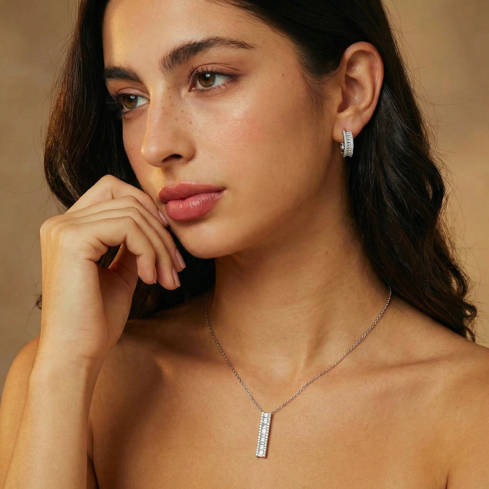 Parure Bijoux Linear Luxe by Yoldine Paris