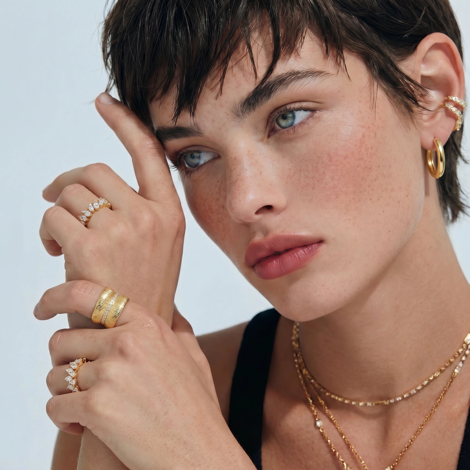 Anneaux Golden Hour by Yoldine Paris