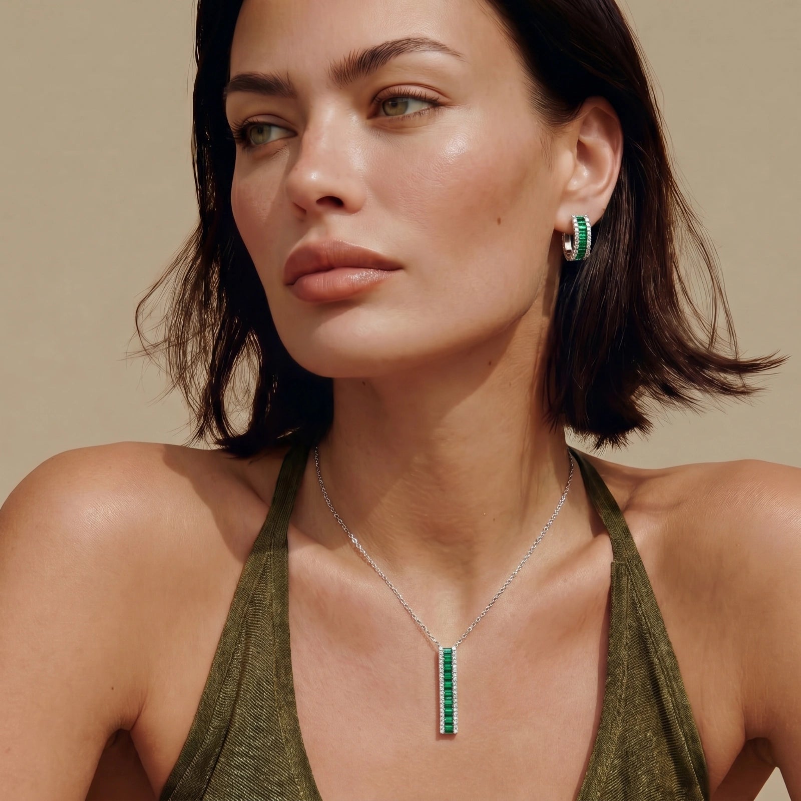 Parure Emerald Avenue by Yoldine Paris
