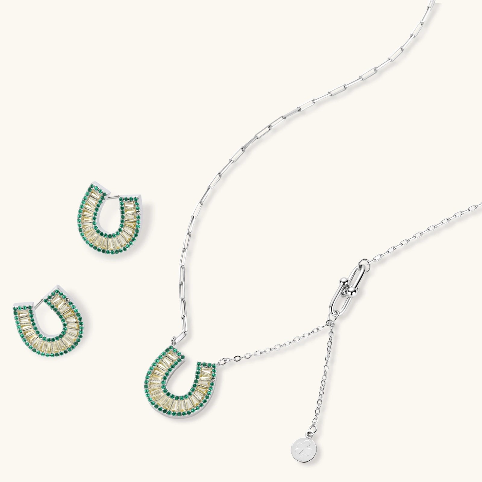 Ensemble Fer à Cheval Jade by Yoldine Paris