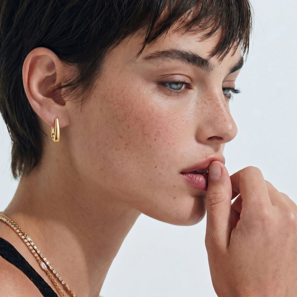 Boucles d'oreilles Huggie Heure Dorée by Yoldine Paris