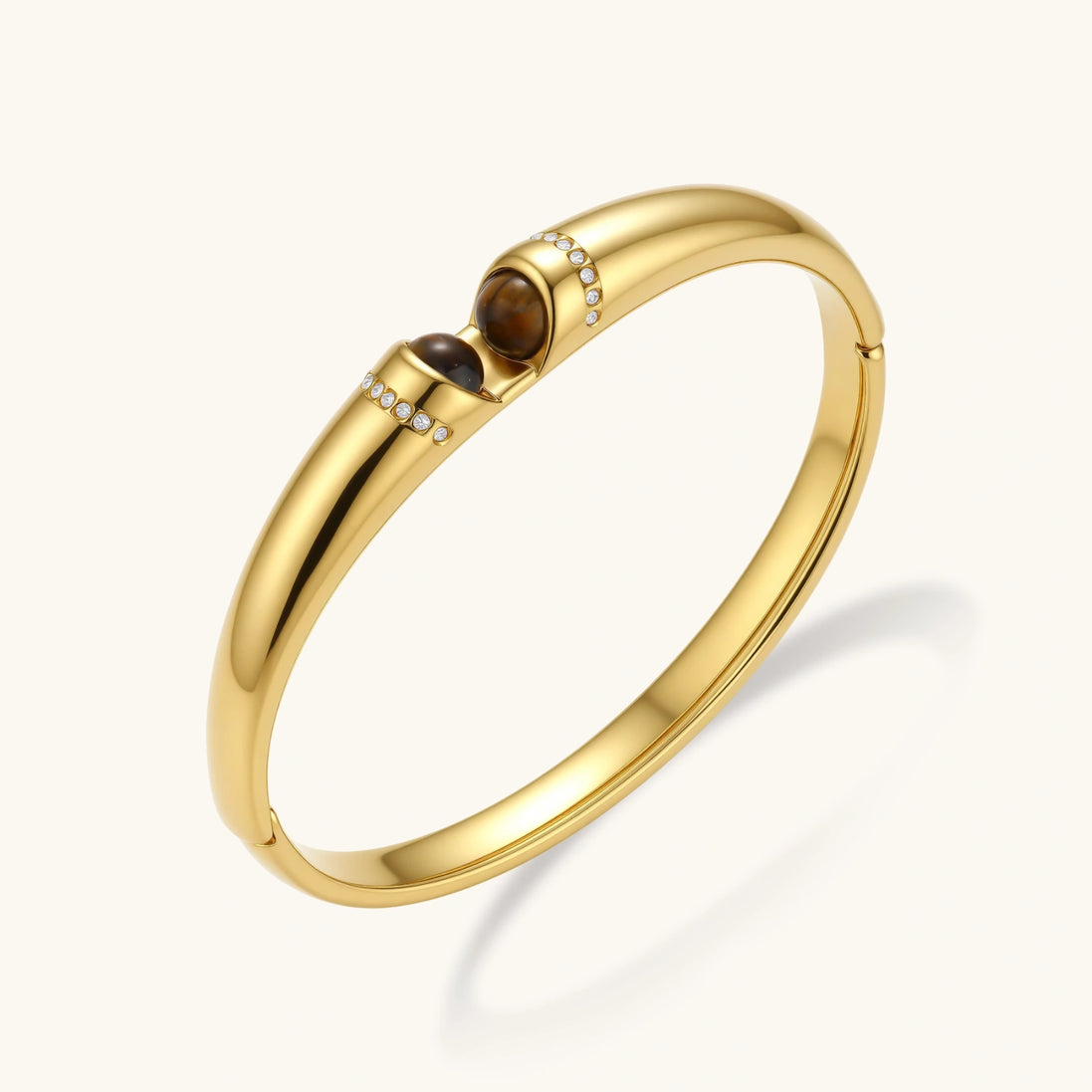 Bracelet Jonc Œil de Tigre by Yoldine Paris
