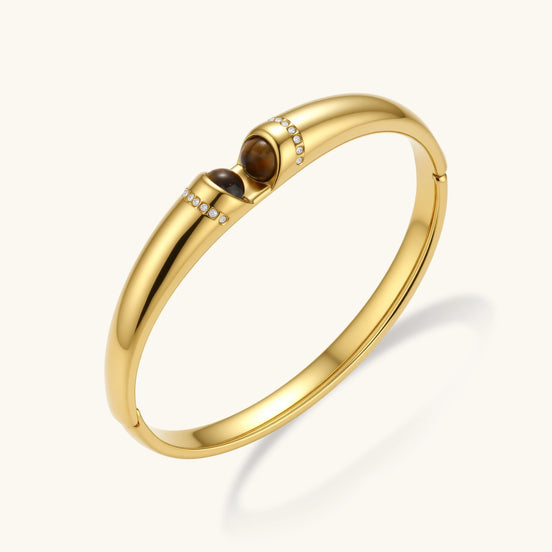 Bracelet Jonc Œil de Tigre by Yoldine Paris
