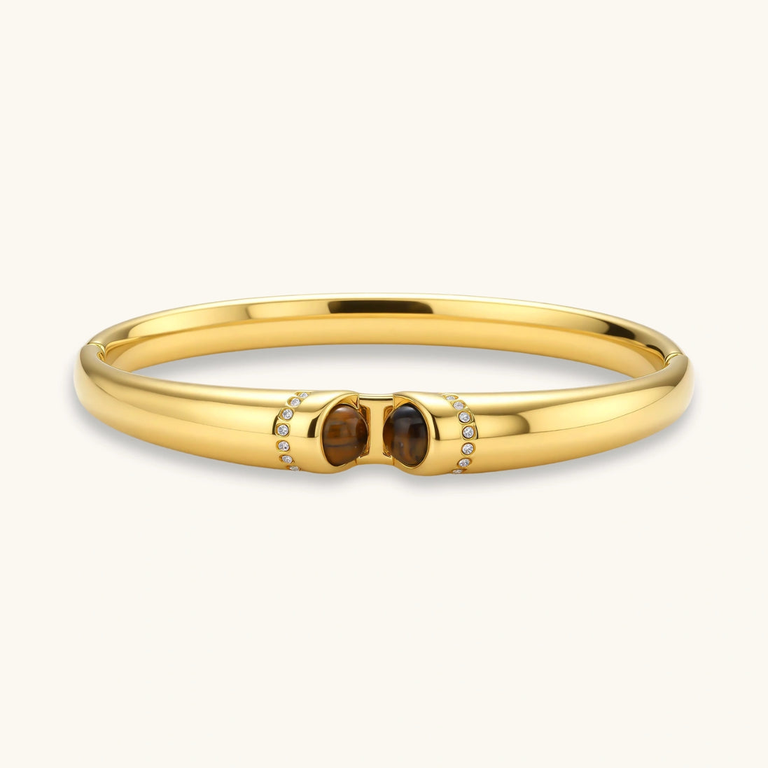 Bracelet Jonc Œil de Tigre by Yoldine Paris