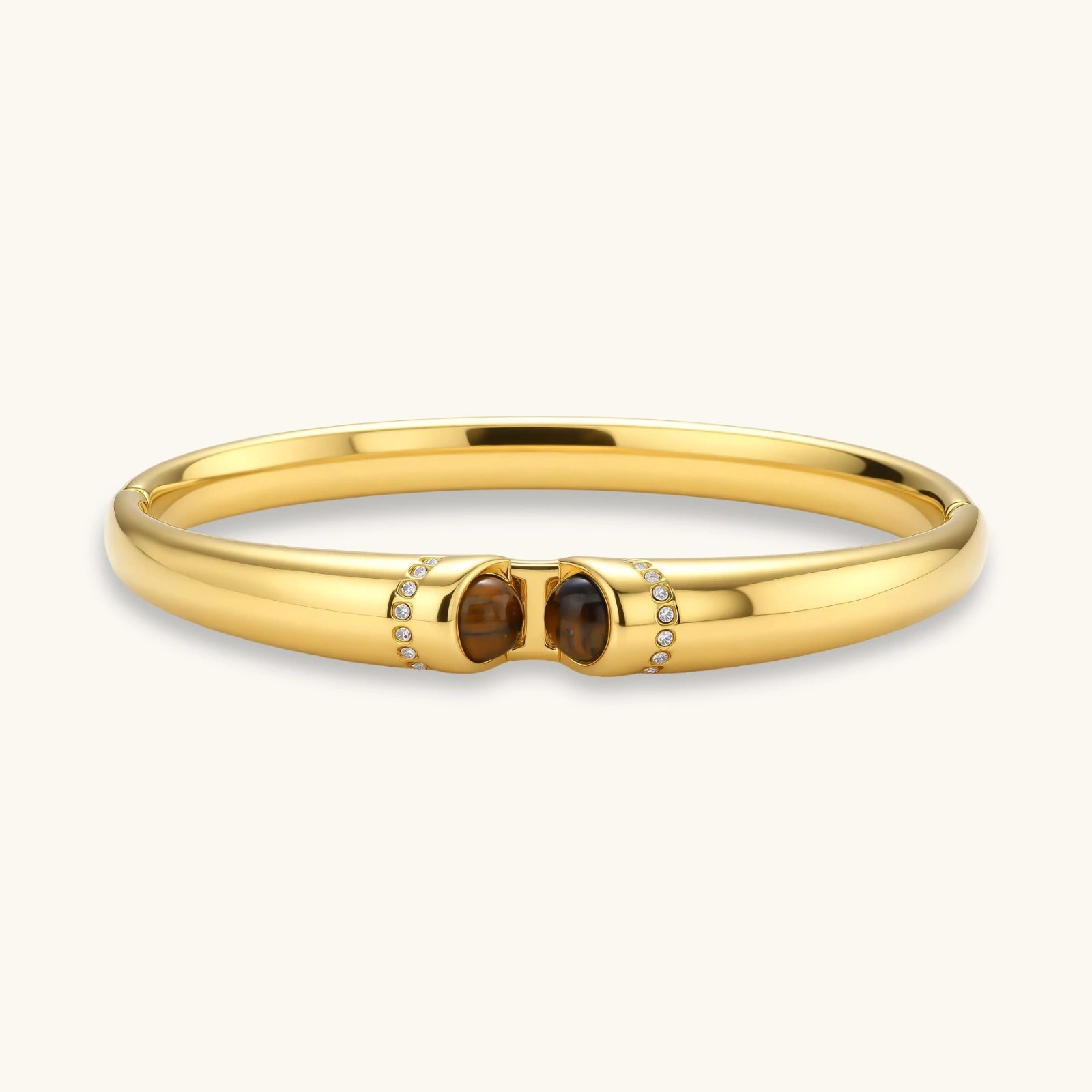 Bracelet Jonc Œil de Tigre by Yoldine Paris
