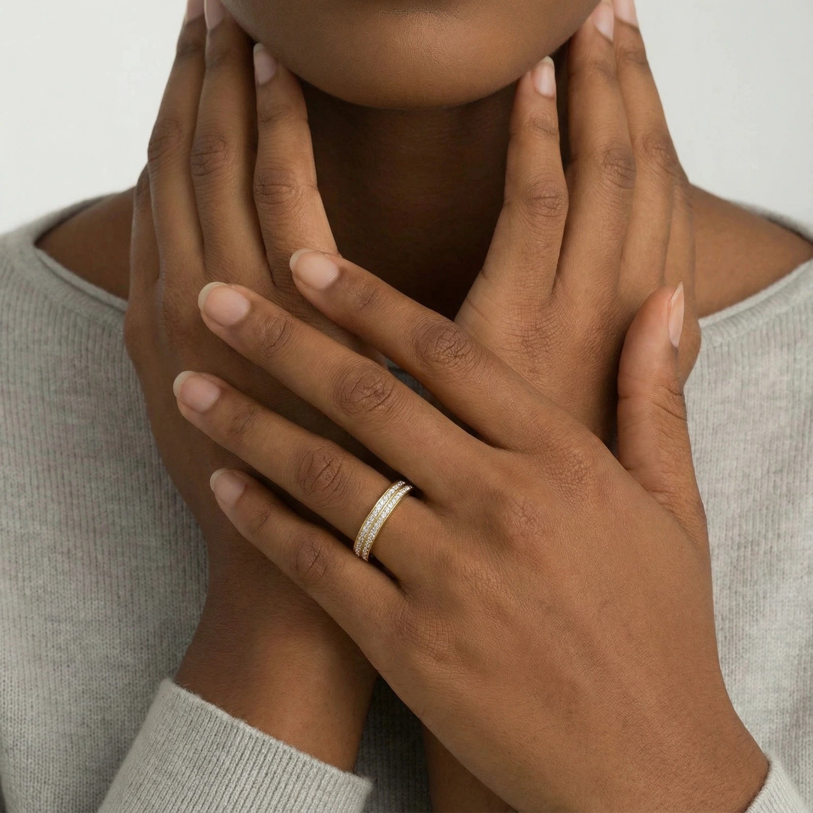 Double Sparkle Ring by Yoldine Paris