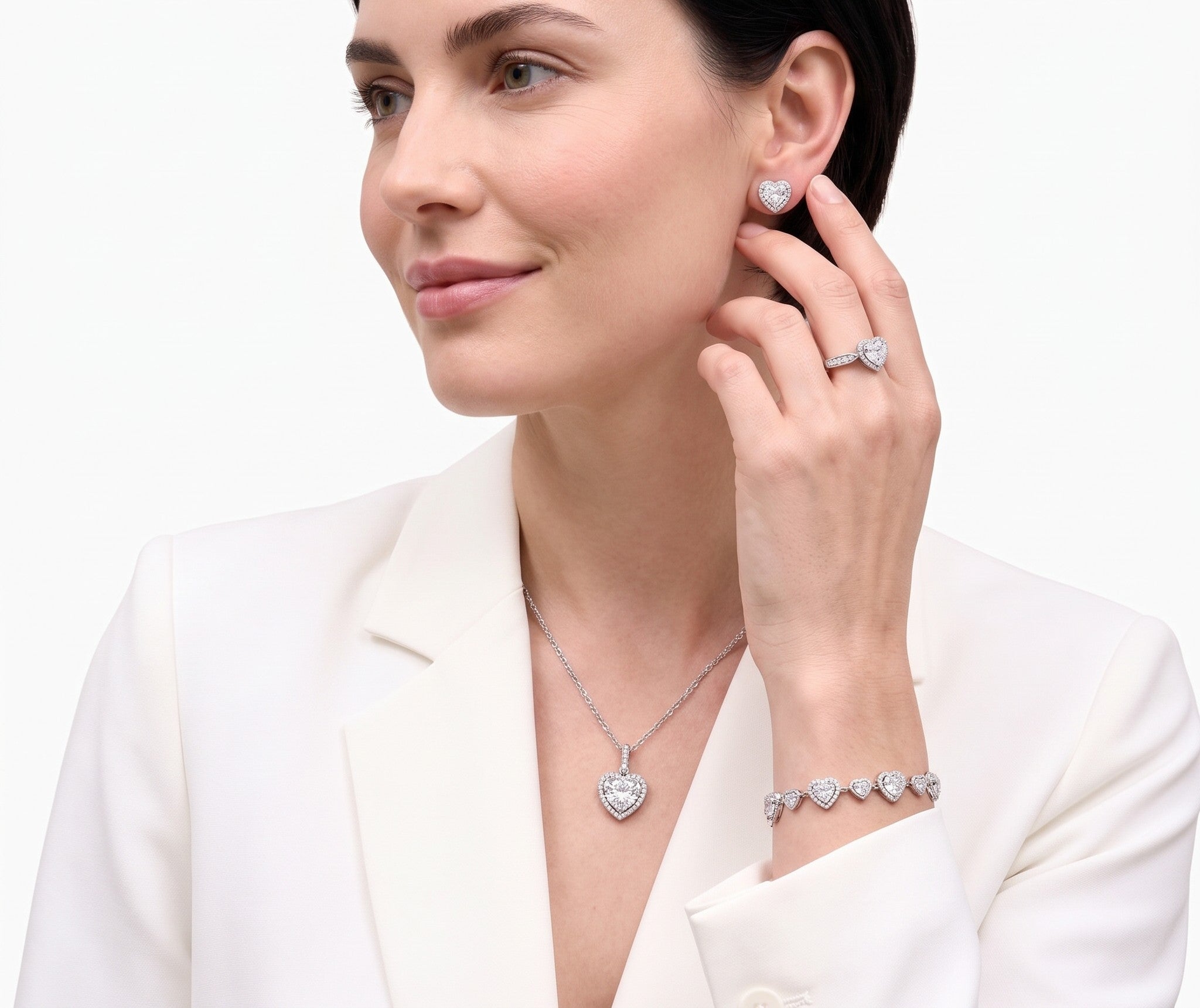 Ensemble Moissanite Symphonie du Cœur by Yoldine Paris